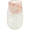 High Vase Ivy Vulcan Pearl Pink transparante roze hoge glazen vaas 18x30 cm